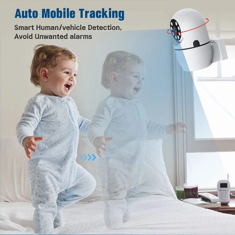 Motion Detection Smart Nanny Baby Pet Monitor Night Vision Cctv Wifi Camera