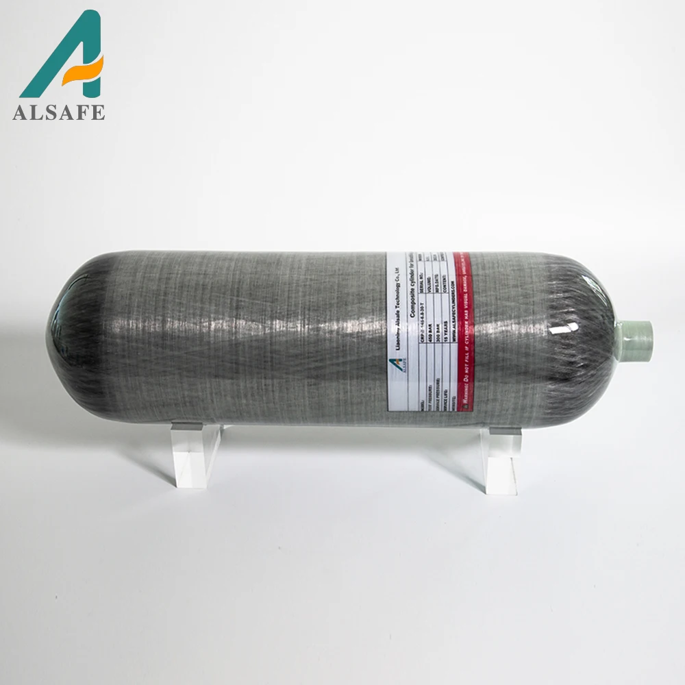 Alsafe 6.8L 9L High Pressure 300bar 4500psi wrapped carbon fiber cylinder composite empty gas tank