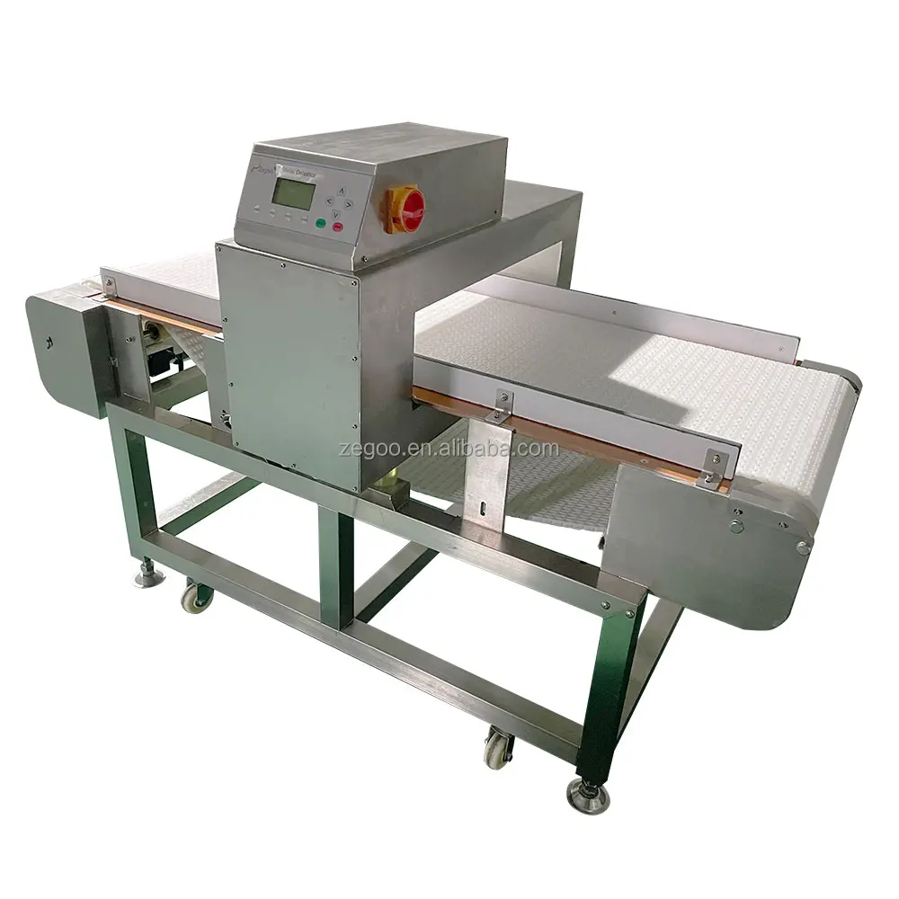 Modular tape belt water proof wash down metal detector for frozen fruits