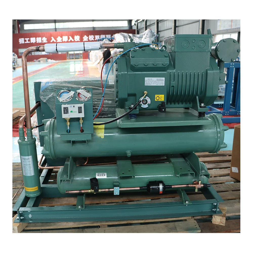 R404a R134a Cold Room Condensing Unit Evaporative Air Cooler Semi-Enclosed Piston Refrigeration Freezer with New Compressor