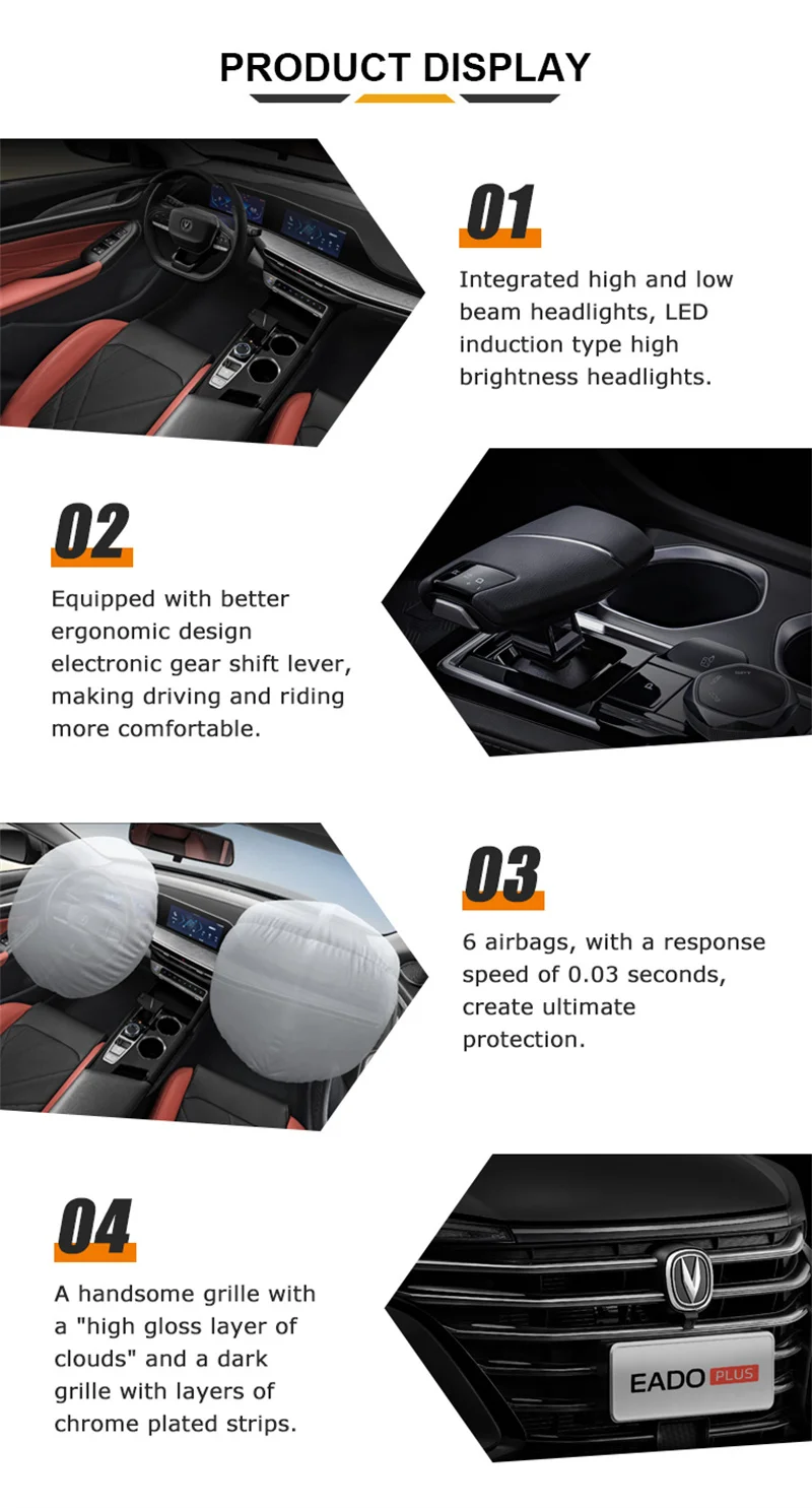 Автомобильный седан Changan 5 сидений 128 л.с. новый 2024 энергии Yidong китайская светодиодная камера электрический свет кожа турбо автоматический люк на крыше