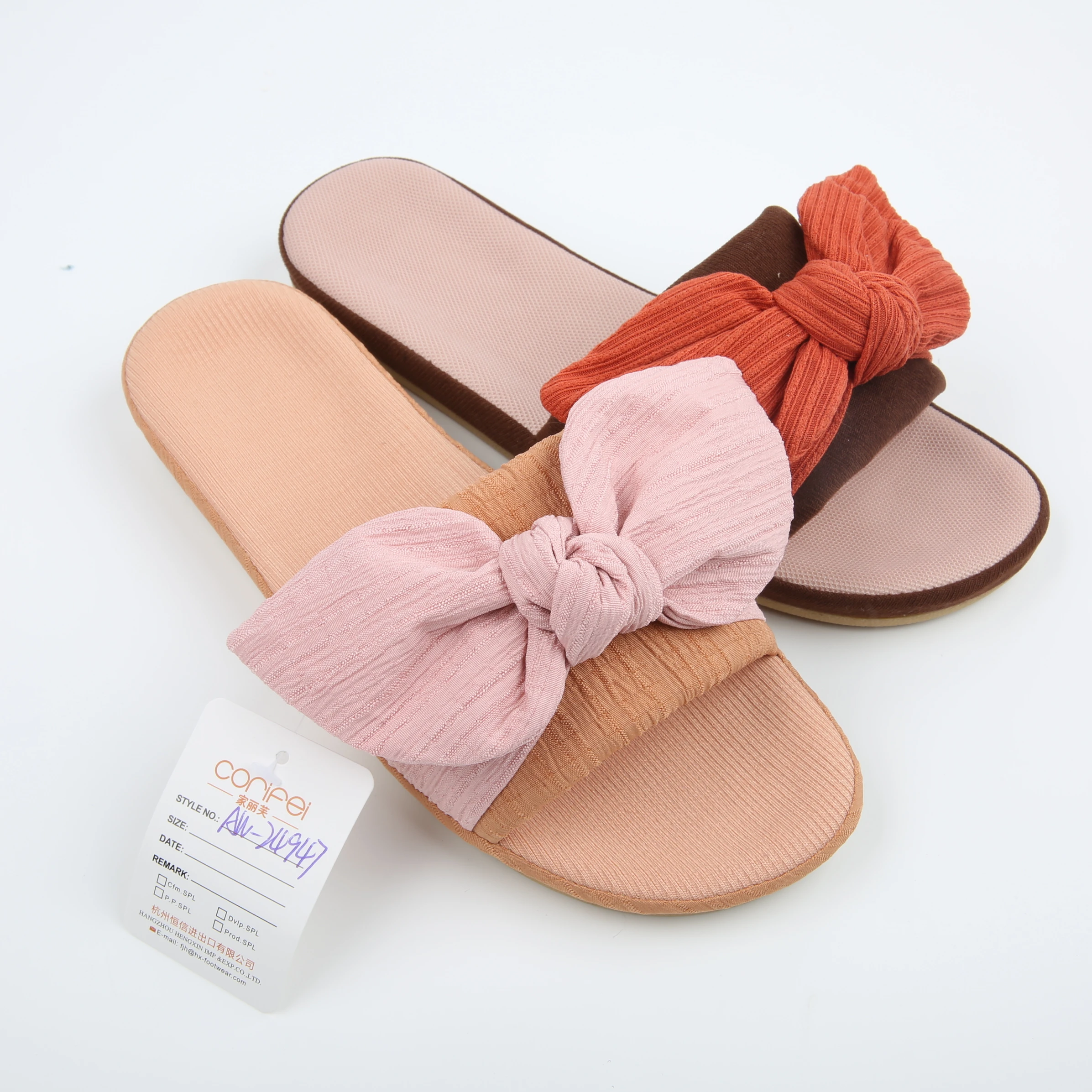 CORIFEI spring and autumn knitting new slides slippers flat sandals for women and ladies