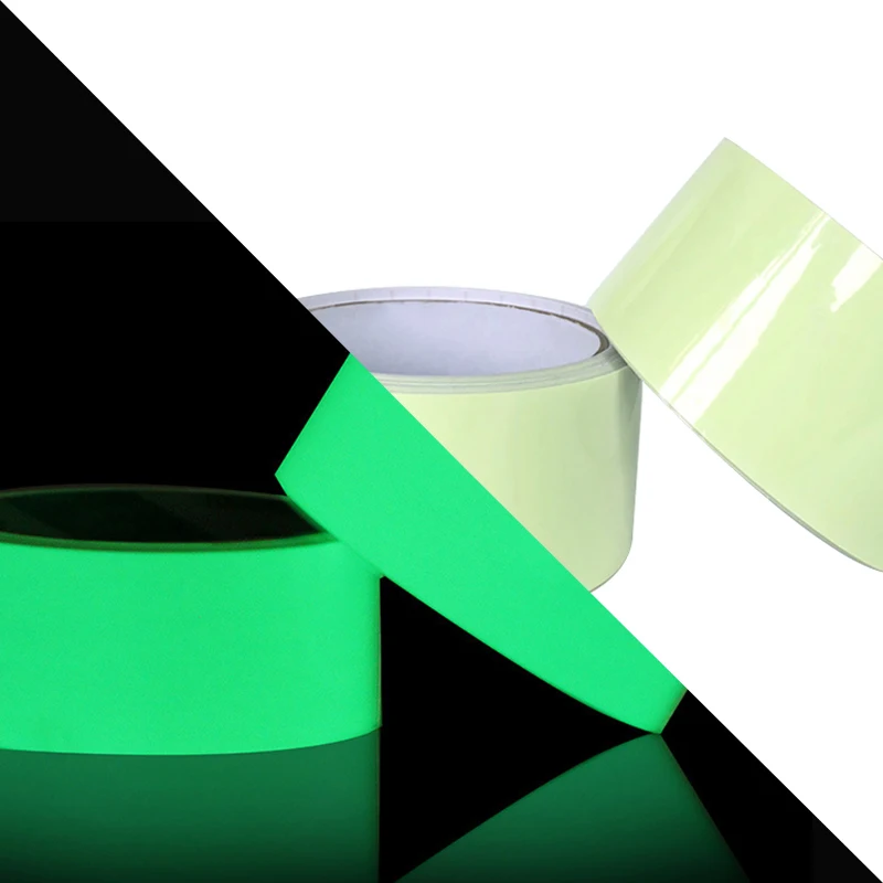 Glow Luminous Fluorescent In The Dark Roll Luminescent Film Self Adhesive Glowing Tape