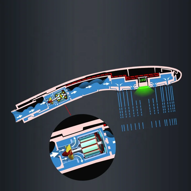 Wholesale Led Digital Display Multifunction Rain Watermark Shower Head Temperature Display Water Saving Shower Head Set