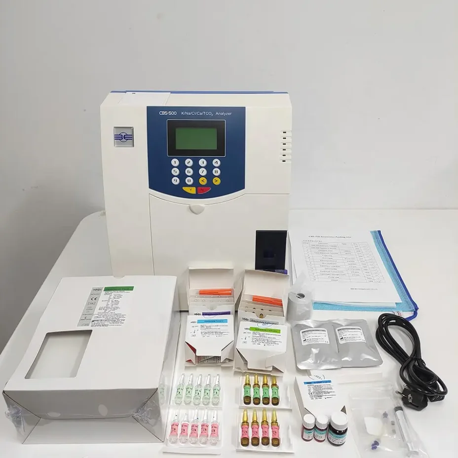 cbs 500  K Na Cl Ca Ph Tco2 blood gas electrolytes analyzer, analyseur de gaz dans le sang medical electrolyte analyser