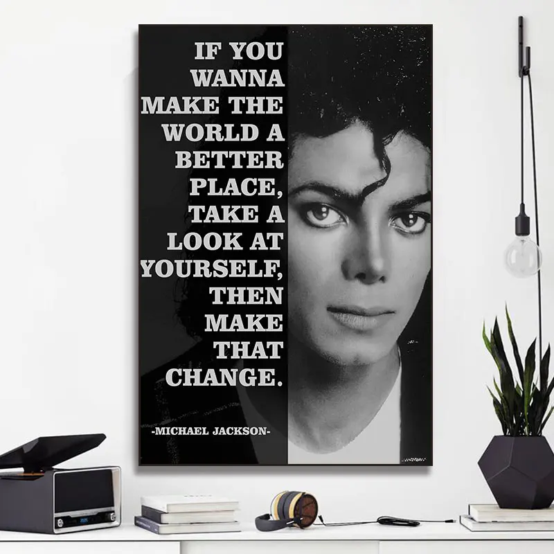 
New Listing Celebrity Michael Jackson Contemporary And Contracted Wall Art Painting Canvas Decoration 
