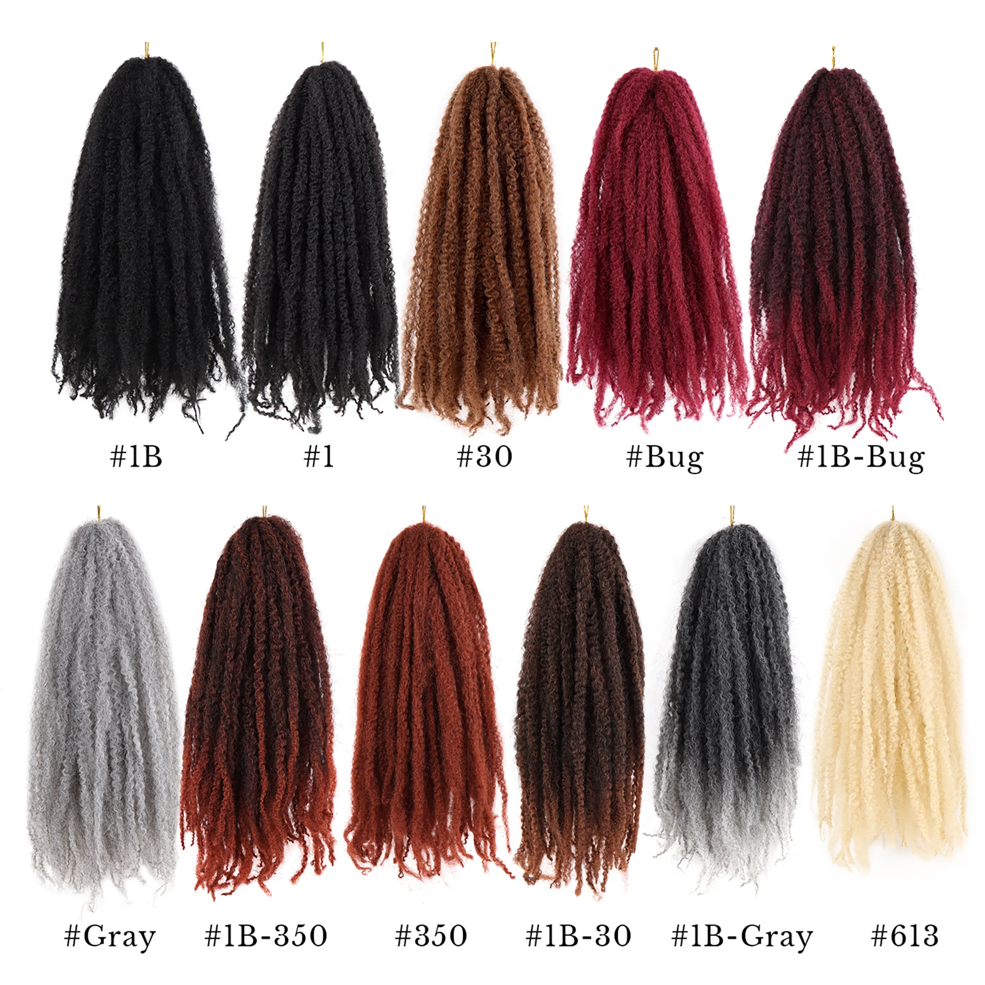 VAST Wholesale price 18 inch Color Crochet Afro Kinky Synthetic Braiding Hair Crochet Braids twist Marley Braids Hair Extensions