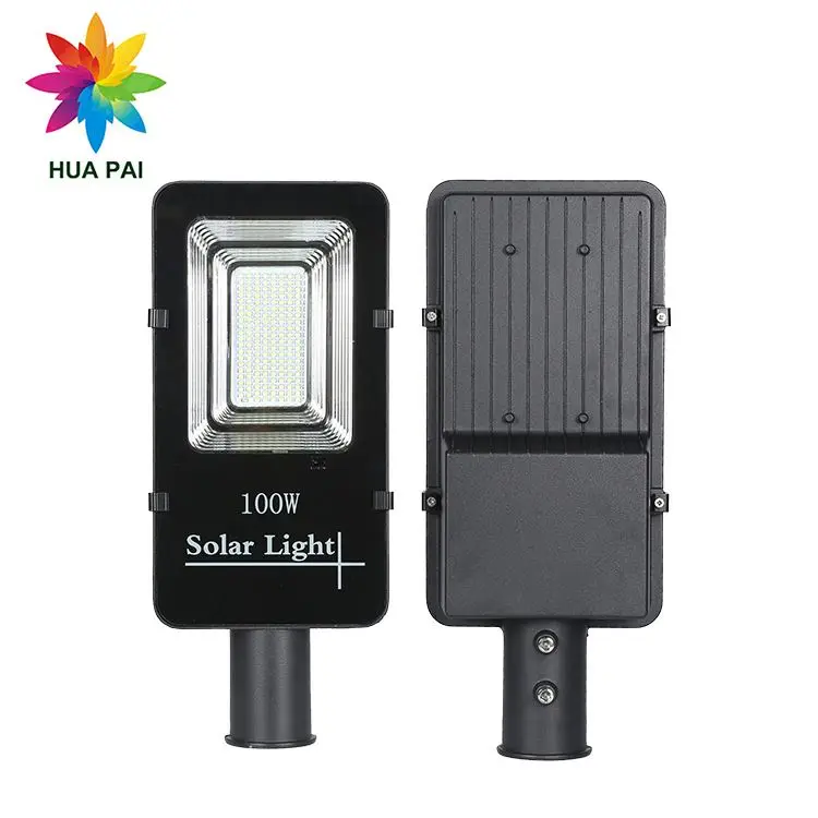 
HUAPAI Factory Direct Sale Ip65 Waterproof SMD 60w 100w 150w 200w 300w Solar Led Street Lamp 