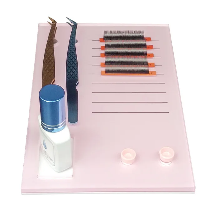 customized logo  lash tile eyelash extension tray glue holder grafting eyelash extension pallet