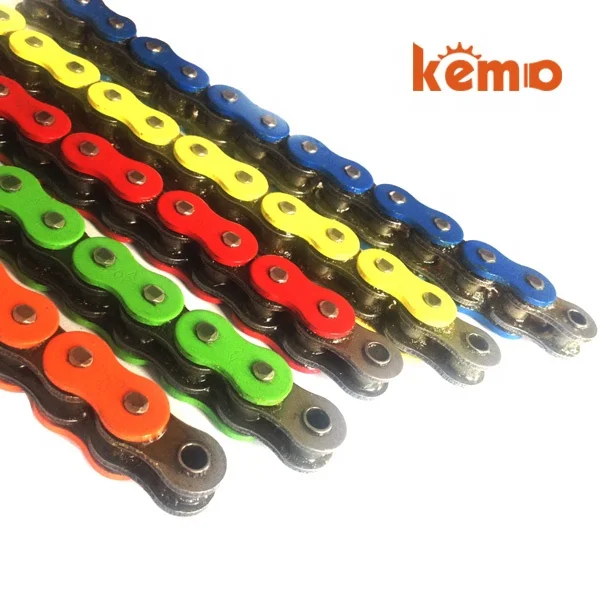 Цветные цепи для мотоциклов, цепи двигателя kemo, звездочки 428H, 428, 520, 520H, 530