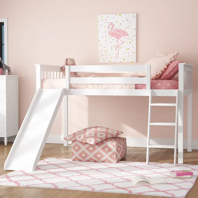 Hot Selling Modern Children Bedroom Furniture Slide On Bed Kids Loft Bed With Slide Kids Sliding Bed