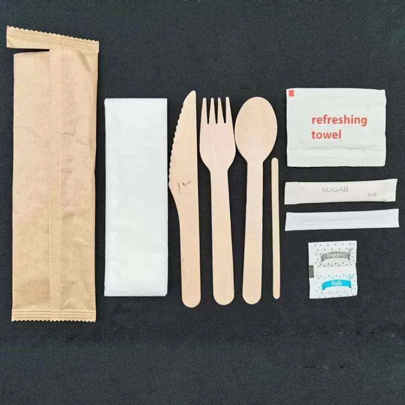 disposable wooden cutlery wooden ice cream spoon biodegradable wood knife fork spoon