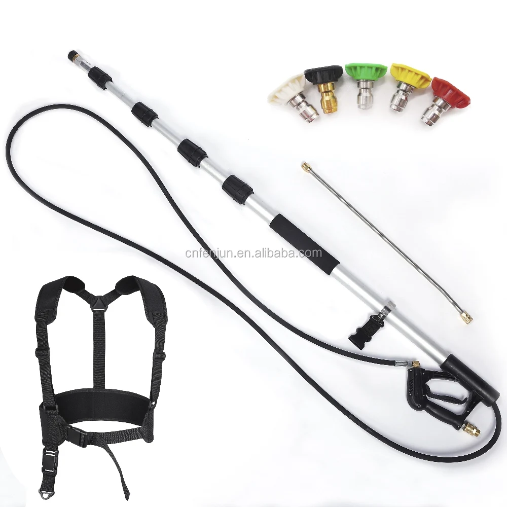 Telescopic Pressure  Washer  Extension Wand 18 ft Telescoping Pole 4000 PSI Power Washer Lance