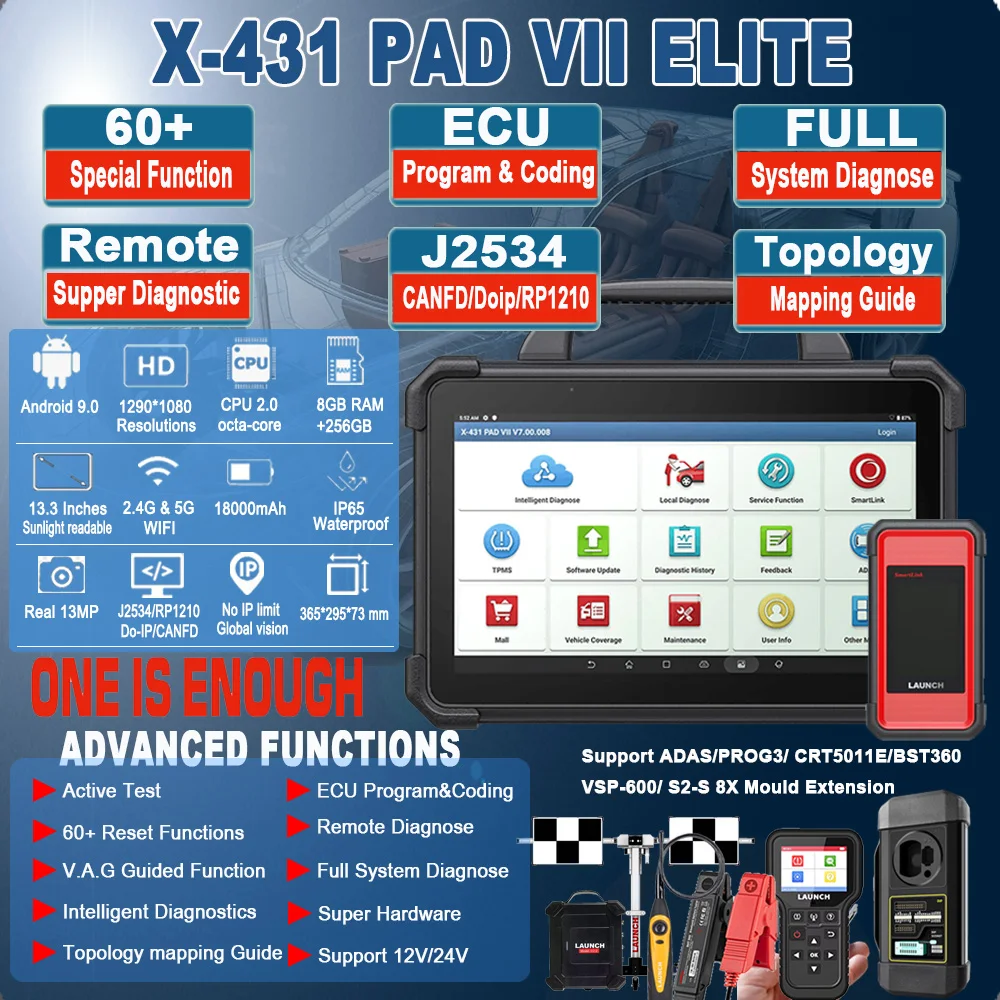 2024 Launch X431 PDA VII Maxisys Ultra Automotive ECU Key Programmer tools Obd2 Diagnostic Scanner for All Cars