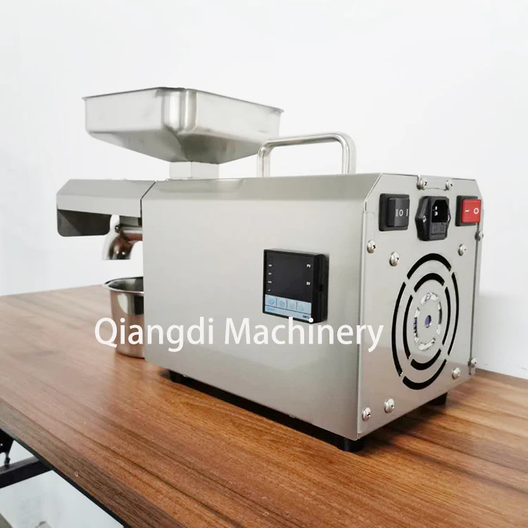 small stainless steel peanut sesame olive palm seeds food oil pressing machine