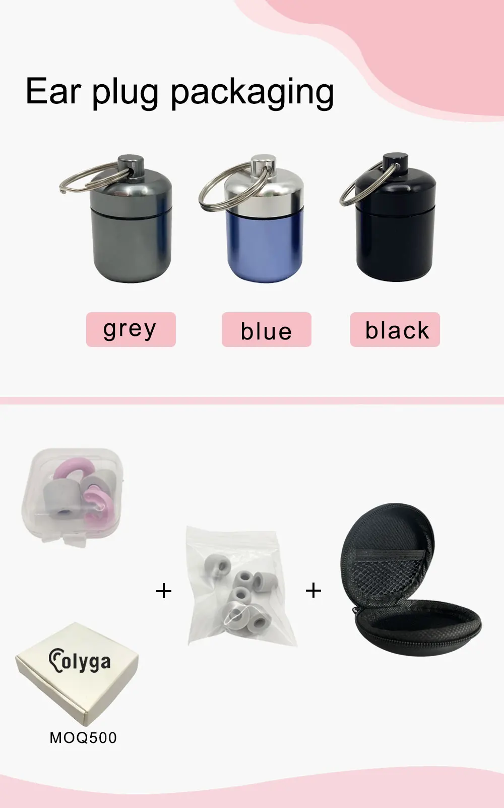 OLYGA NRR 25-28dB Custom Logo Earplugs, Perfect Fit Ear Protection for Safety