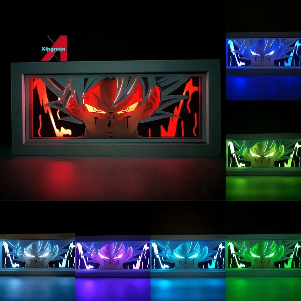 Dragoned A Ball Room Bedroom Night Remote Control ful Atmosphere Shadow Neon Paper Cut LED Art 3D Painting Anime Light Box