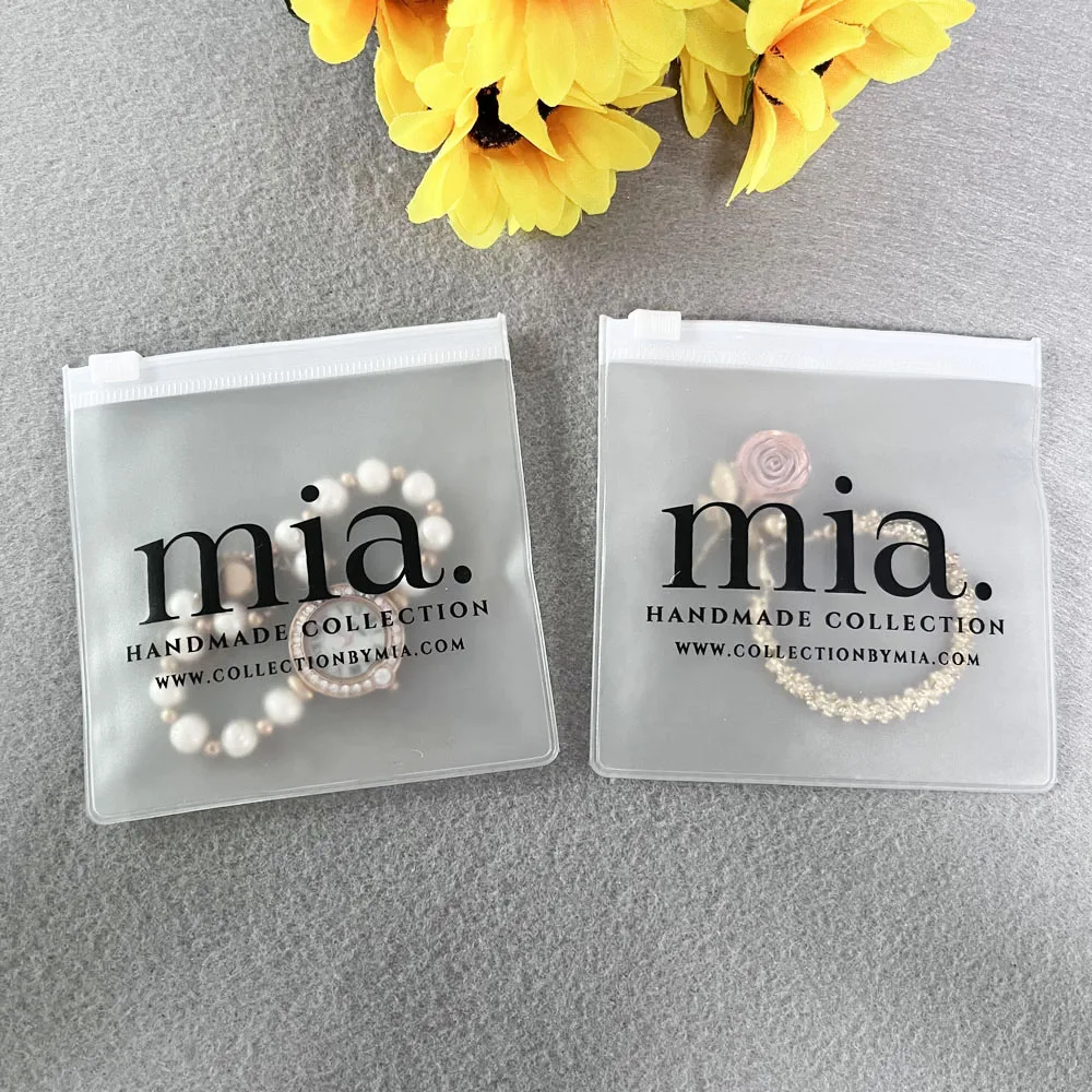 Luxury Custom Clear Zipper Jewelry PVC Bag With Logo Ziplock Jewelry Zipper Bag Pouch For Jewelry Packaging