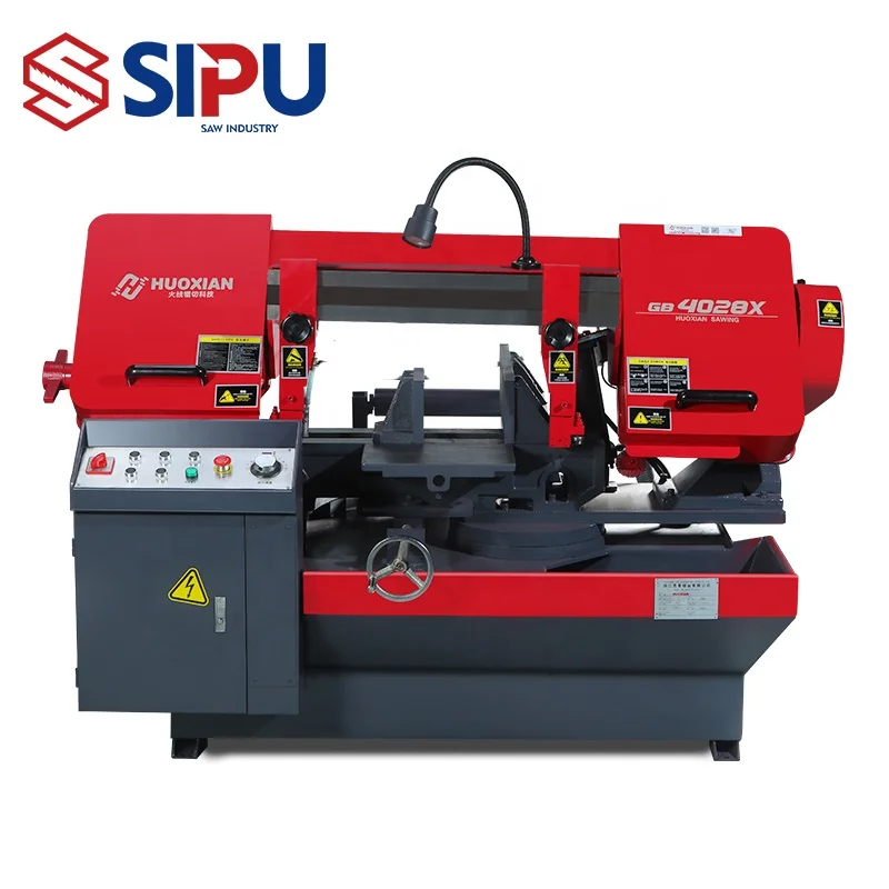 
Easy to Operate 0 to 45 degree angle rotate metal cut band saw machine GB4028X 