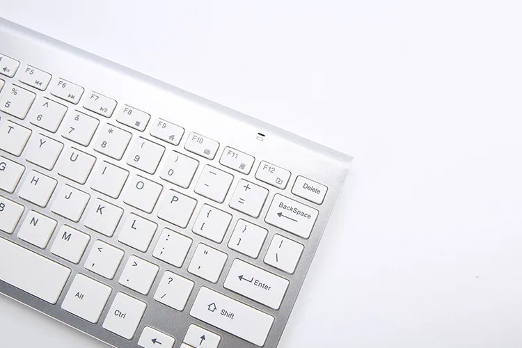 78 keys White Clear Programmable computer Gaming Keyboards BT 2.4GHZ