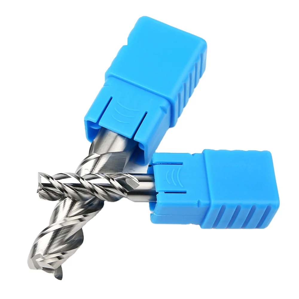 High Quality Tungsten Carbide Aluminium Fresa De Carburo Para Metal Cnc Endmill HRC45 2 3 Flute End Mill Fraise Carbur