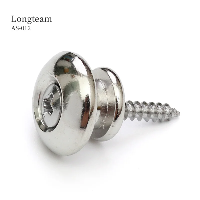 Acoustic Guitar Strap Buttons Chrome Guitar Accessories Ukulele End Pin Bass Strap Buckle