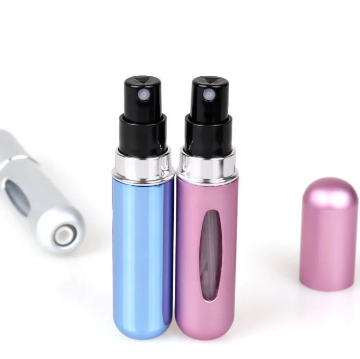 5ML Aluminium Portable Small Mini Travel Refillable Bottom-filling Self-pump Type Perfume Atomizer Spray Bottle