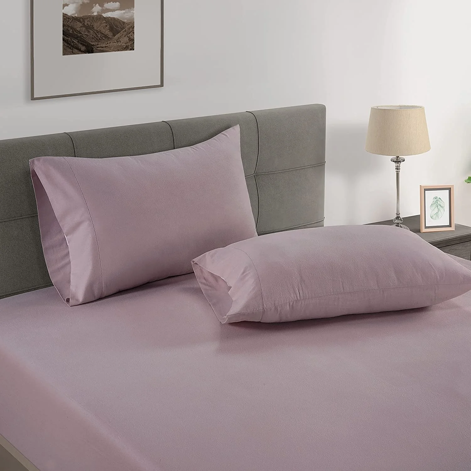 100% Organic Cotton Fitted Sheet Queen Size Only 3-Piece Set 1 Fitted Sheet and 2 Pillowcases From Nan Tong