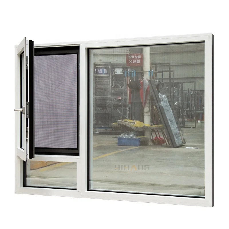 Custom heat insulation aluminium soundproof glass window for house big size