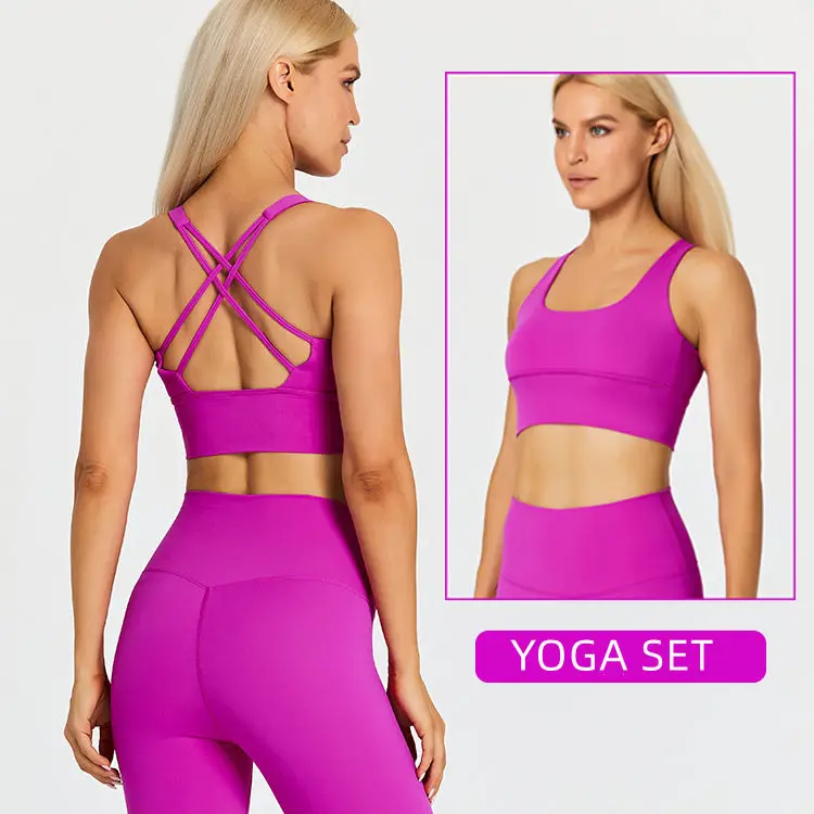 Fitness Active Wear Gym Water Mill Nude Peach Butt High Waist Tight Sports Yoga 2 Piece Sets Women