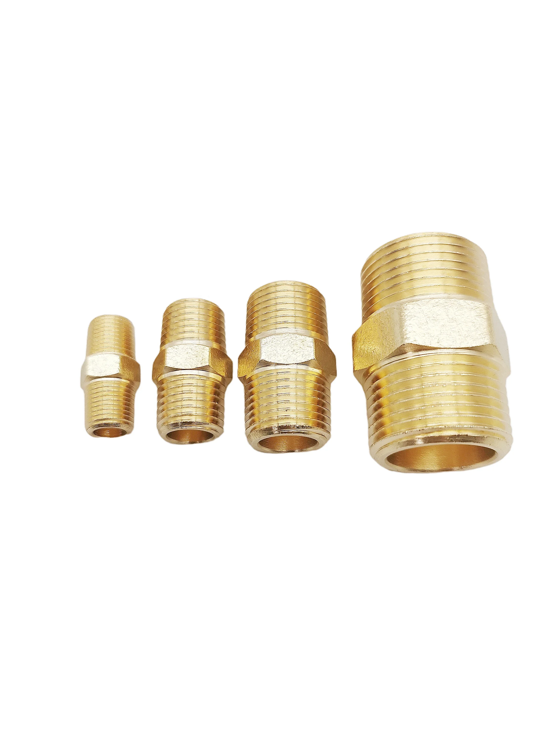Латунный Шестигранный патрубок (MIP X MIP) NPT Мужской Твердый латунный шестигранный равный Адаптер для труб