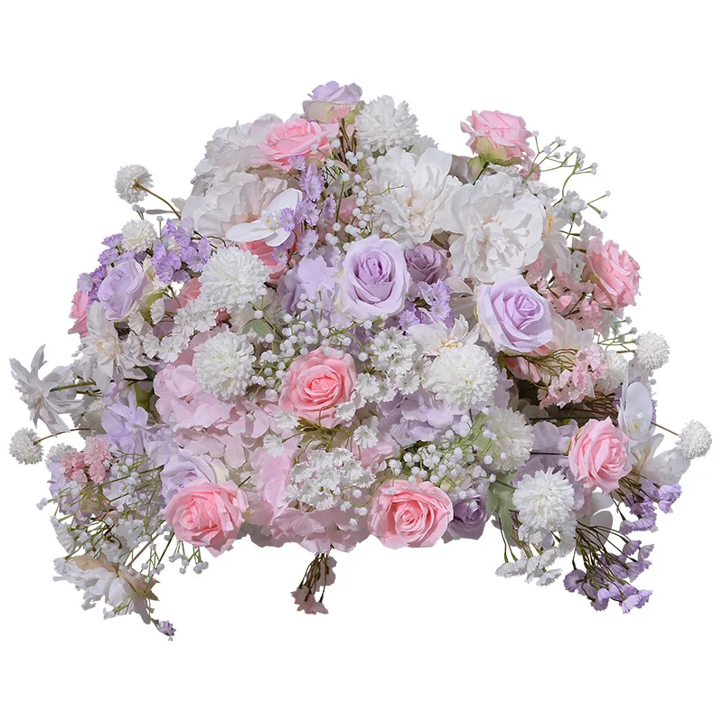 Wedding Photography decoration Props Pink Purple Wedding Arch Background Decoration Floral Arrangement Dining Table Flower Balls