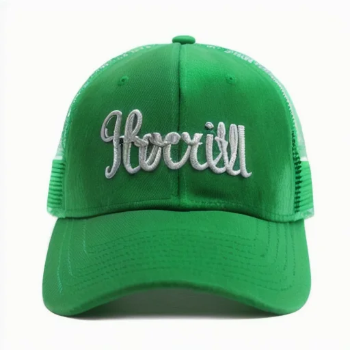 3D Customized Embroidered Logo Cap Manufacturer Custom 5 Panels Mesh Cap Curved Brim Structured Baseball Sport Cap