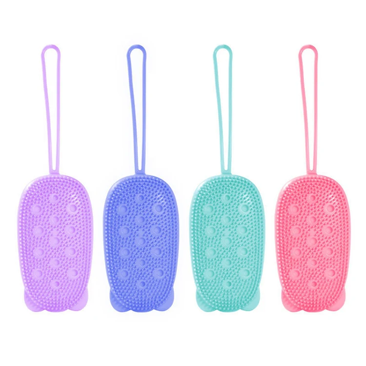 
Exfoliating Body Scrub Shower Sponge Bath Scrub Sponge Silicone Body Scrubber 