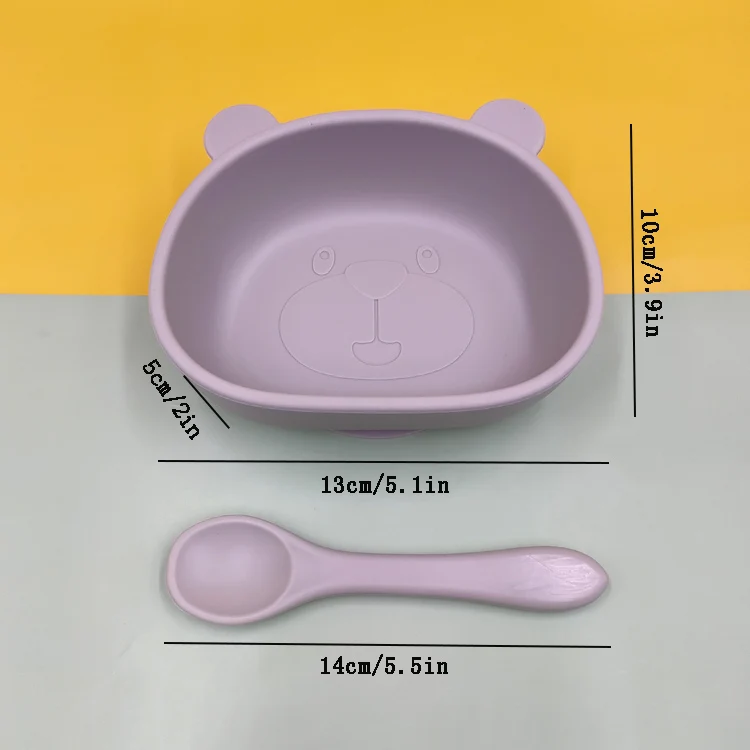 2022 новый дизайн, детская силиконовая чаша на присоске, без БФА, детская тренировочная чаша для ложек
