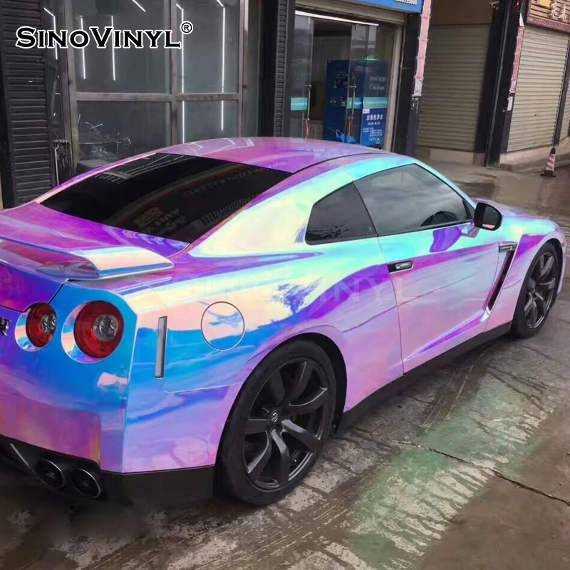 Chrome Rainbow Holographic Laser Full Body Auto Wrapping Film Car Vinyl Wrap