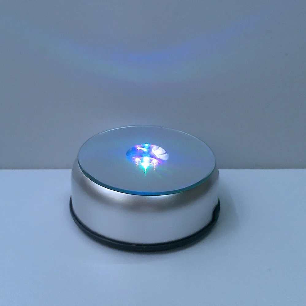 Super white lights rotating mirror plastic led light base bottle glorifiers displaying