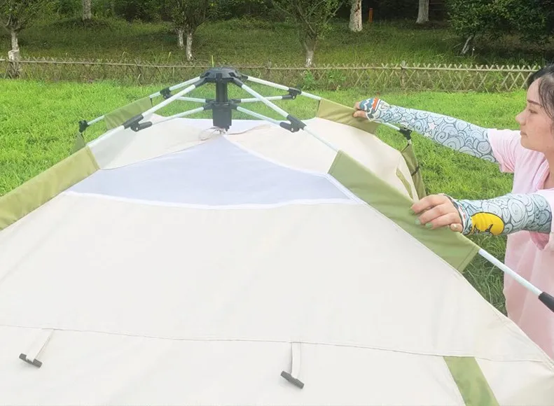 4-6 people pop-up big tent waterproof beach family automatic outdoor camping tent manufacturing fast automatic opening