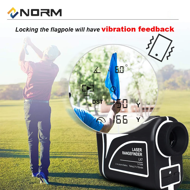 Norm New Design 700m 6X High-Sensitivity GPS rangefinder golf rangefinder scope rangefinder module oem for Golf Hunting