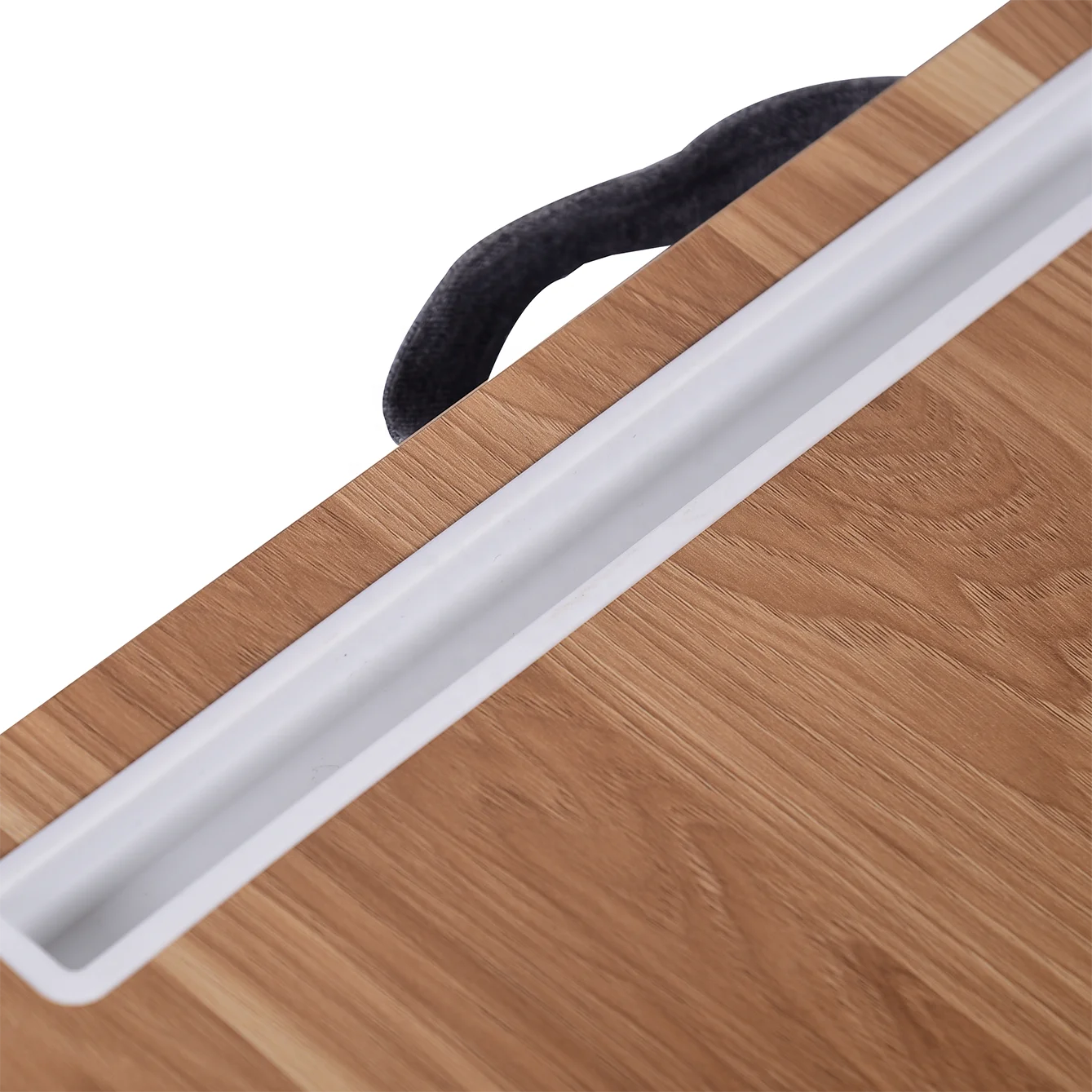 Eco-Friendly Bamboo Laptop Lap Desk With Pillow for Couch and Bed with Tablet and Phone Holder