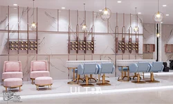 Ультра Декор интерьер Парикмахерская мебель зеркало для парикмахерской станция для парикмахерской выставочный киоск Маникюрный Стол педикюрный стул