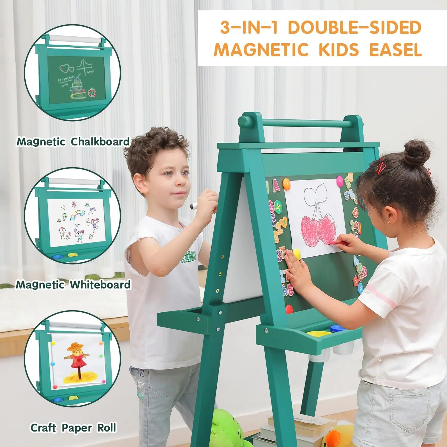 Educational White and Blackboard Kids School and Conference Use Wood Black Board Home and School