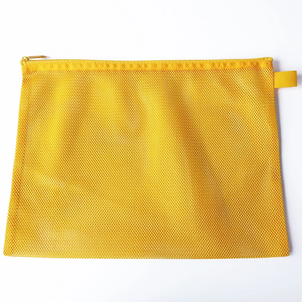Pencil Pouch Soft Composite Membrane Mesh Bag Large Capacity Pure Zipper pen bag