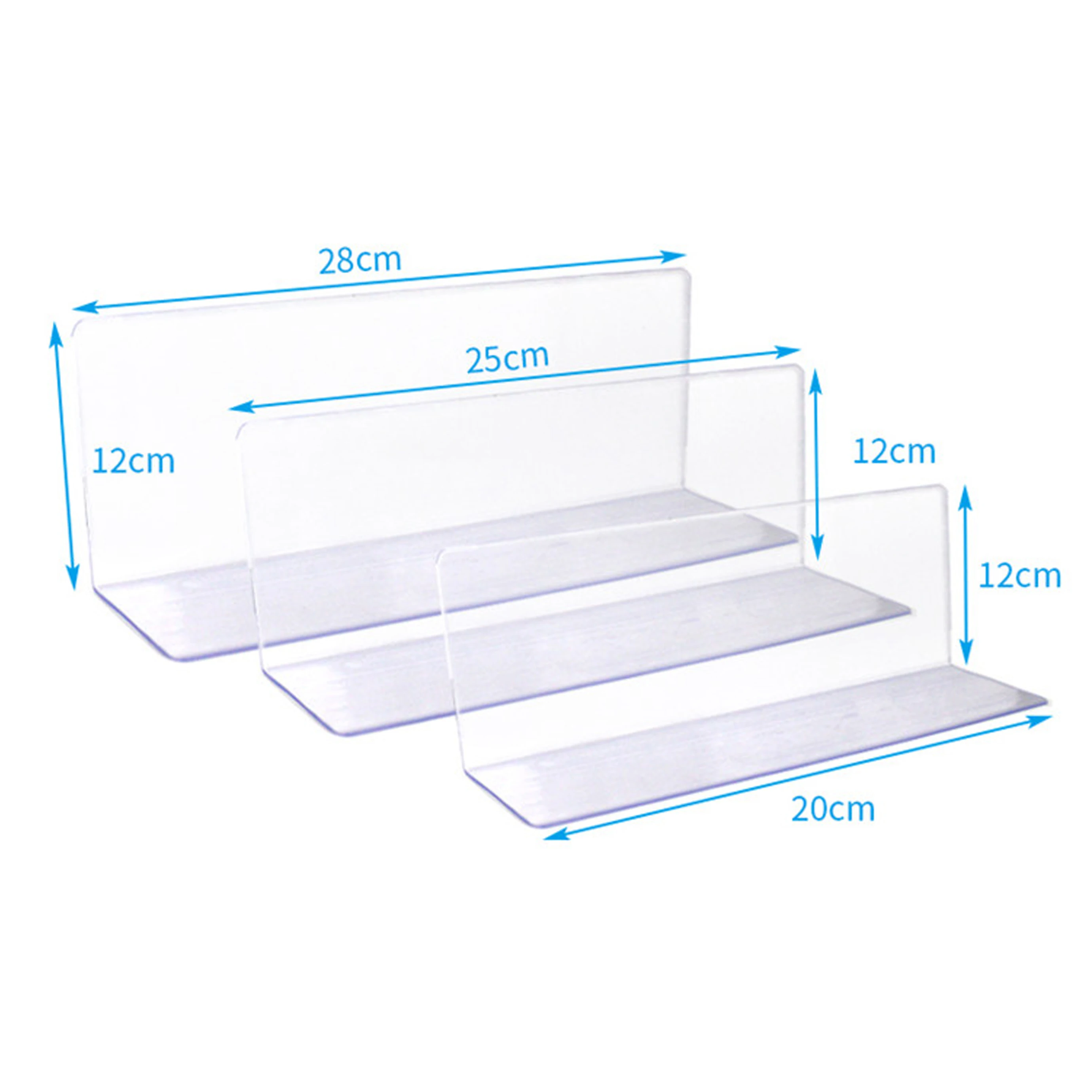 Shelves Stopper Rails Clear Plastic Product L Shape Breakable Magnetic Shelf Divider for Supermarket Grocery