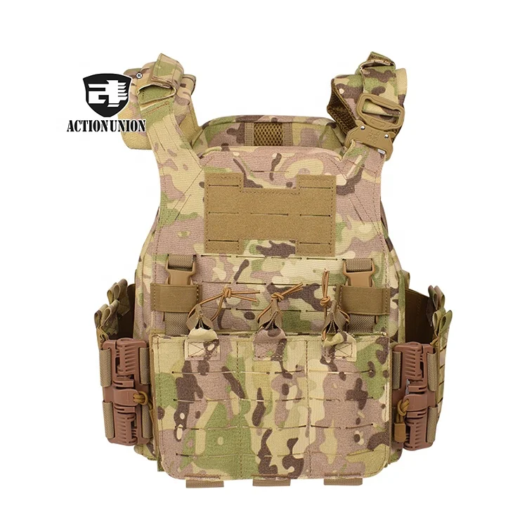 Action Union Factory Custom 1000D nylon Quick Release Tactical Vest for Men Outdoor Hunting Field Operations Plate Carrier