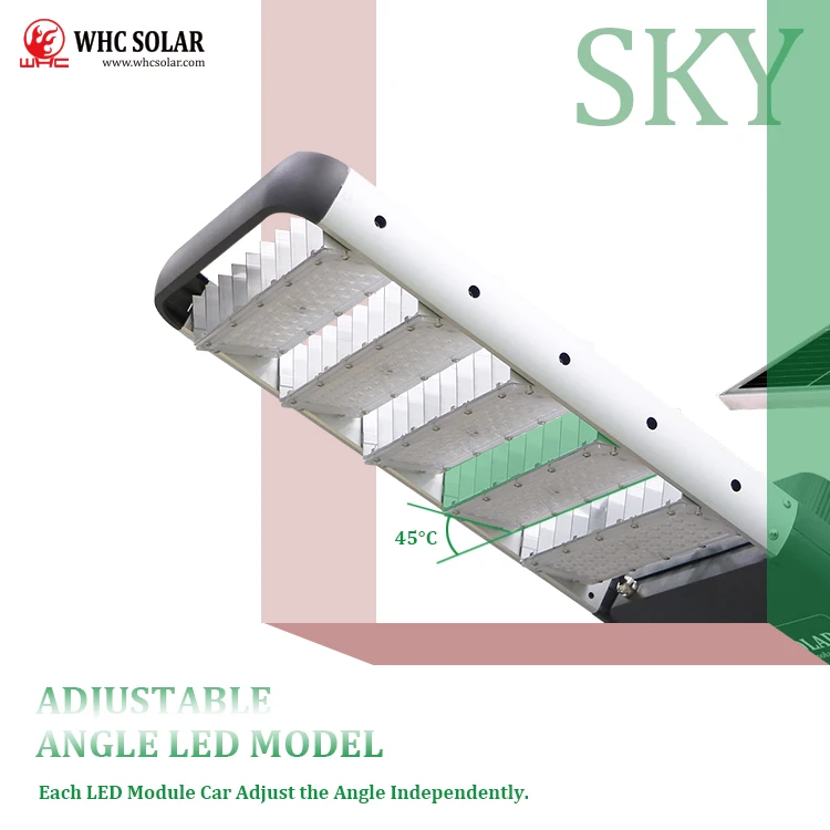 Whc Solar Lights Outdoor LED Solar Lights Remote Control Lamp with Adjustable Solar Panel For Indoor