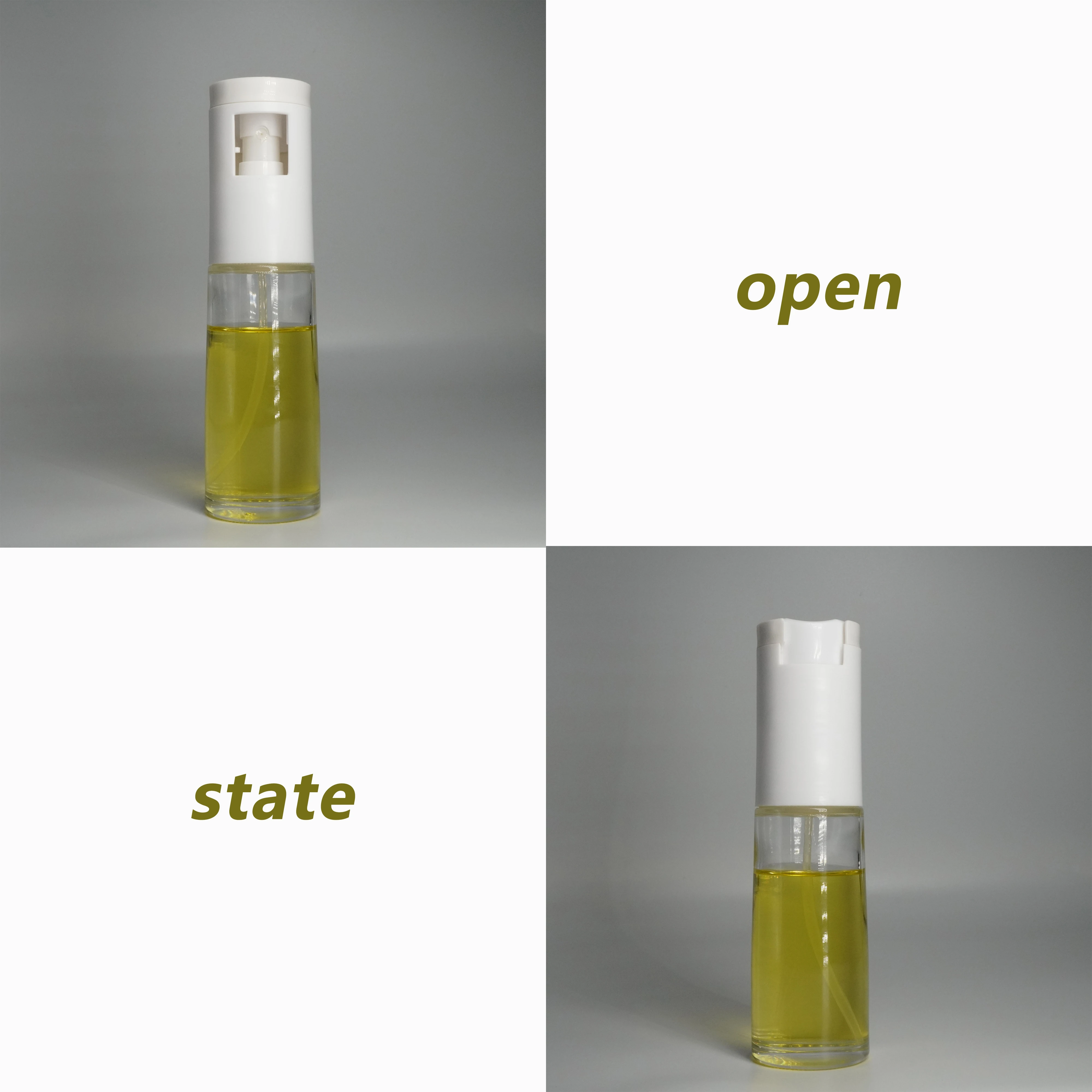 NEW ARRIVAL-glass olive oil sprayer bottle upgrade one with rotatable dust