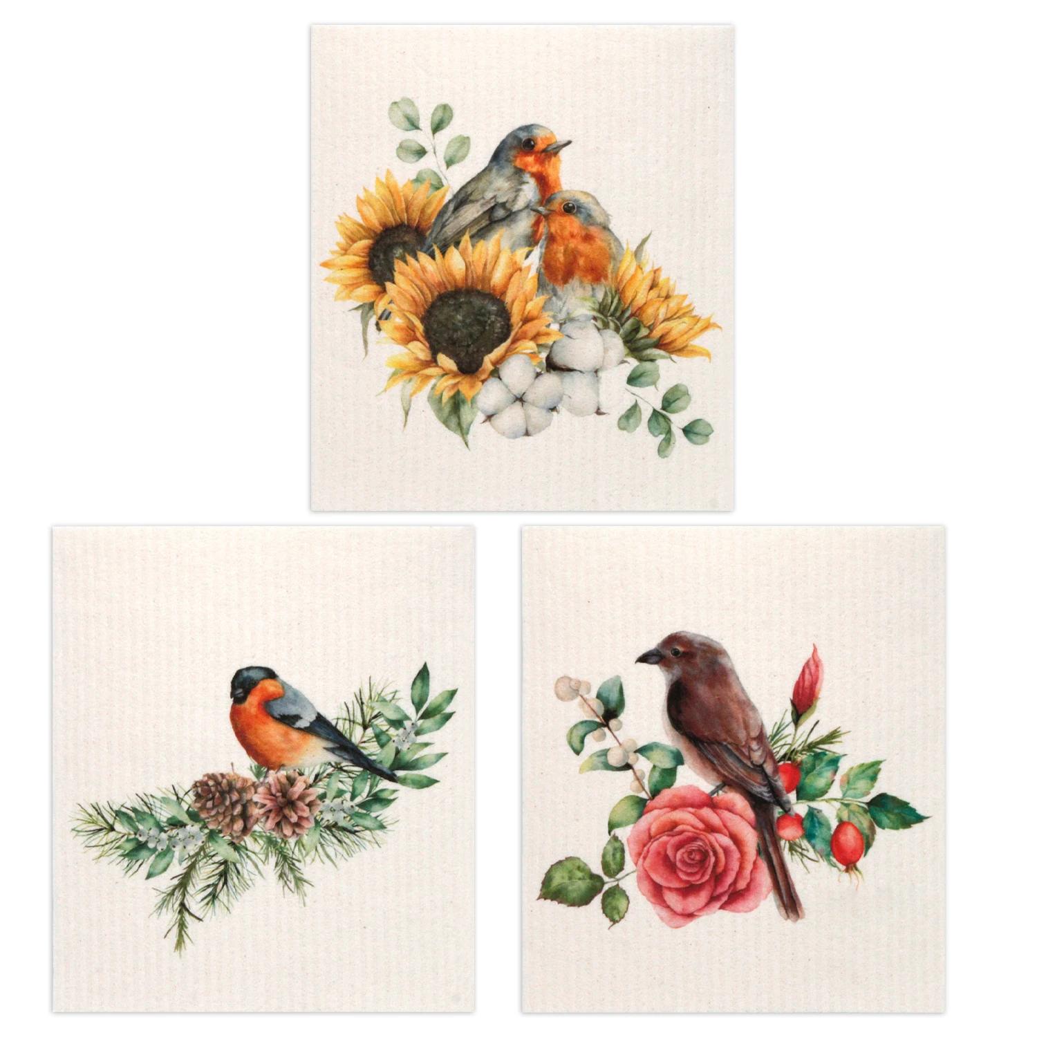 Eco Friendly Reusable biodegradable custom printed swedish Cellulose Sponge Cleaning Cloths for Kitchen Dish Rags Washing