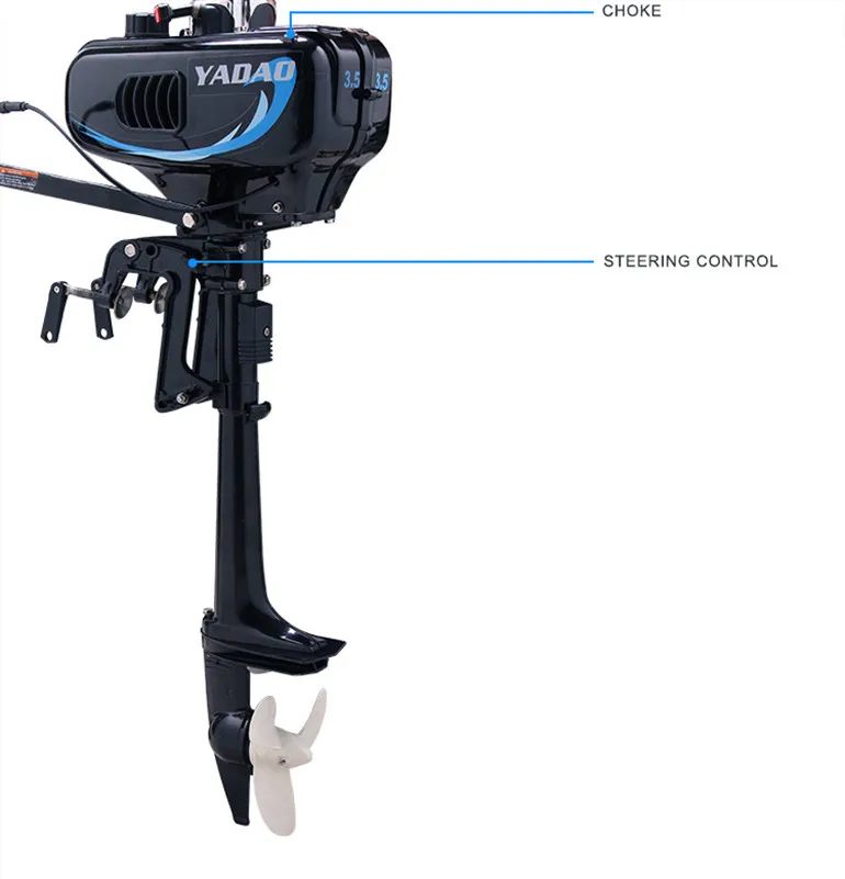 2 Stroke 3.5hp Small Gasoline Outboard Engines Motor For Boat