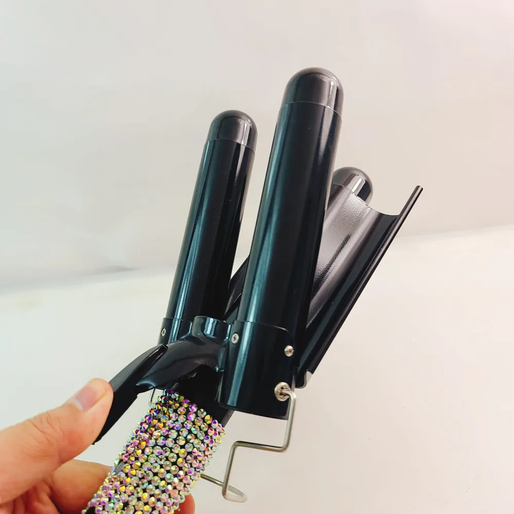 Top Seller Wholesale adjustable curling iron 25mm 3 barrel hair curler mermade mermaid hair waver 	 deutsch crimping tool